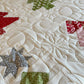 Handmade Baby Quilt - Tis the Season Christmas Heirloom Blanket, Xmas Tree Table Topper, Wall Hanging (36.5x40.5)