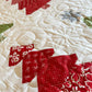 Handmade Baby Quilt - Tis the Season Christmas Heirloom Blanket, Xmas Tree Table Topper, Wall Hanging (36.5x40.5)