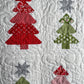 Handmade Baby Quilt - Tis the Season Christmas Heirloom Blanket, Xmas Tree Table Topper, Wall Hanging (36.5x40.5)