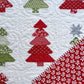 Handmade Baby Quilt - Tis the Season Christmas Heirloom Blanket, Xmas Tree Table Topper, Wall Hanging (36.5x40.5)