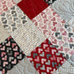Handmade Hearts Baby Quilt, Baby Blanket, Lap Quilt, Table Topper, Wall Hanging (37.5x42)