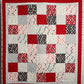 Handmade Hearts Baby Quilt, Baby Blanket, Lap Quilt, Table Topper, Wall Hanging (37.5x42)