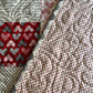 Handmade Hearts Baby Quilt, Baby Blanket, Lap Quilt, Table Topper, Wall Hanging (37.5x42)