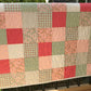 Vintage Vibe:  Handmade Baby Quilt, Patchwork Baby Blanket, Adult Lap Quilt (36.5x45.5) Ready to Ship