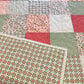 Vintage Vibe:  Handmade Baby Quilt, Patchwork Baby Blanket, Adult Lap Quilt (36.5x45.5) Ready to Ship