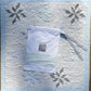 Winter Snowflakes Handmade Baby Quilt or Adult Lap Quilt - Grey, Powder Blue - Gender Neutral - Ready to Ship