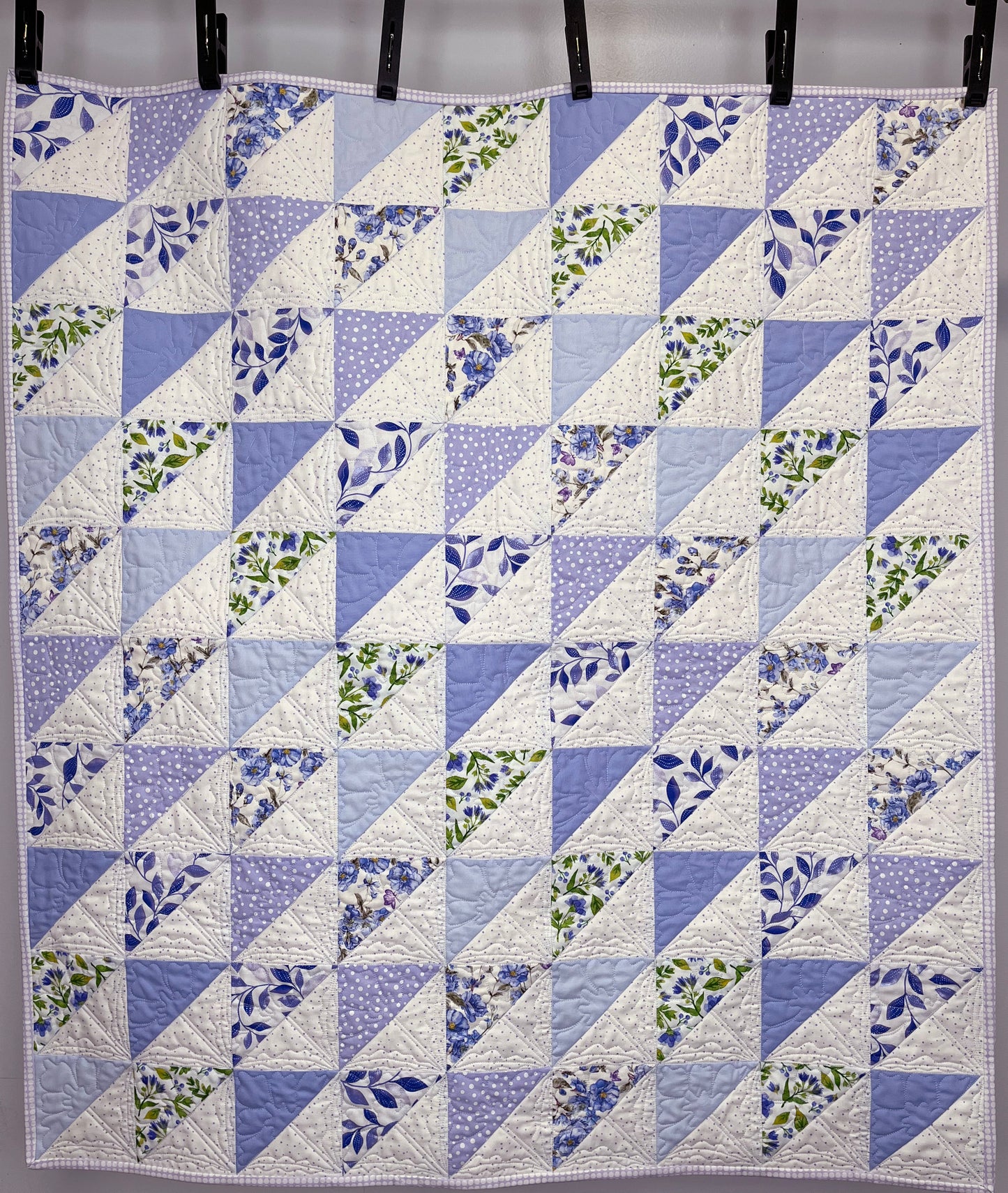 Custom Order for Karen A - Handmade Custom Quilted Flower Pot Quilt (36x40)