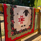 Handmade Christmas Wooly Sheep Baby Quilt, Heirloom Baby Blanket, Wall Hanging or Table Topper (40x40)