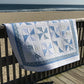 Handmade Baby Boy Quilt - Blue & White Pinwheels:  Baby Blanket - Custom Quilted - Heirloom Quality - Ready to Ship!