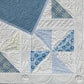 Handmade Baby Boy Quilt - Blue & White Pinwheels:  Baby Blanket - Custom Quilted - Heirloom Quality - Ready to Ship!