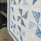 Handmade Baby Boy Quilt - Blue & White Pinwheels:  Baby Blanket - Custom Quilted - Heirloom Quality - Ready to Ship!