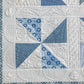 Handmade Baby Boy Quilt - Blue & White Pinwheels:  Baby Blanket - Custom Quilted - Heirloom Quality - Ready to Ship!