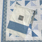 Handmade Baby Boy Quilt - Blue & White Pinwheels:  Baby Blanket - Custom Quilted - Heirloom Quality - Ready to Ship!