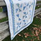 Handmade Baby Boy Quilt - Blue & White Pinwheels:  Baby Blanket - Custom Quilted - Heirloom Quality - Ready to Ship!