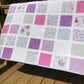 Butterfly Garden:  Purple, Pink, Grey & White Baby Quilt, Baby Blanket, Adult Lap Quilt - Ready to Ship