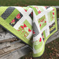 Handmade Baby Quilt, Beautiful Greens & Reds, Great Christmas Gift, Adult Lap Quilt -  One of a Kind - Ready to Ship