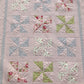 Pink Pinwheels:  Handmade Baby Quilt, Baby Blanket for Spring - Custom Quilted - Gingham Checks - Ready to Ship