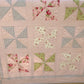 Pink Pinwheels:  Handmade Baby Quilt, Baby Blanket for Spring - Custom Quilted - Gingham Checks - Ready to Ship