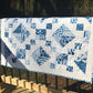 Handmade Baby Quilt or Adult Lap Quilt - Shibori Blue & White - Gender Neutral Quilt (36x36) Ready to Ship!