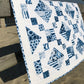 Handmade Baby Quilt or Adult Lap Quilt - Shibori Blue & White - Gender Neutral Quilt (36x36) Ready to Ship!