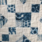 Handmade Baby Quilt or Adult Lap Quilt - Shibori Blue & White - Gender Neutral Quilt (36x36) Ready to Ship!