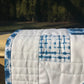 Handmade Baby Quilt or Adult Lap Quilt - Shibori Blue & White - Gender Neutral Quilt (36x36) Ready to Ship!