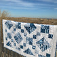 Handmade Baby Quilt or Adult Lap Quilt - Shibori Blue & White - Gender Neutral Quilt (36x36) Ready to Ship!